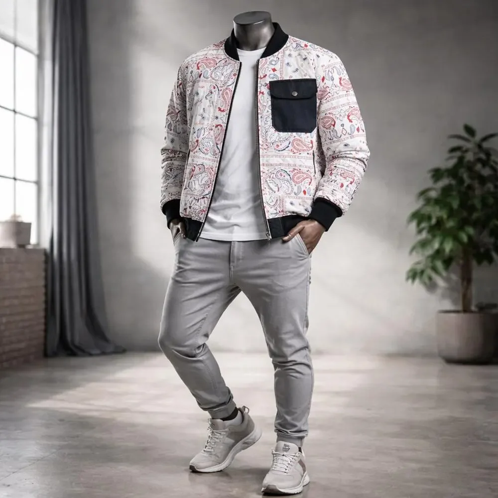 Levi's Diamond Quilted Jacket Paisley Bandana Print XL NWT Sport Jacket,